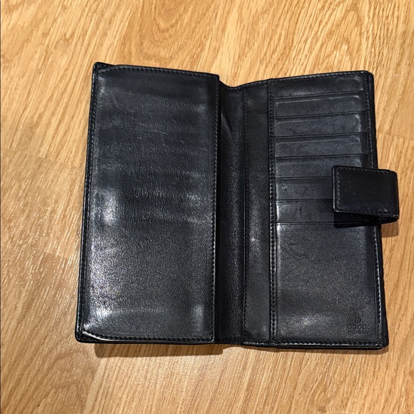 Authentic Gucci Guccisima Black Leather Long Wallet - Picture 2 of 4